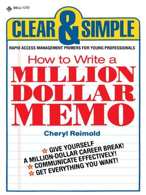 cover image of How to Write a Million Dollar Memo
